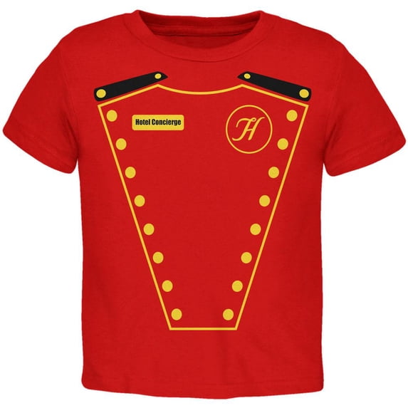 Halloween Hotel Concierge Costume Toddler T Shirt Red 4T