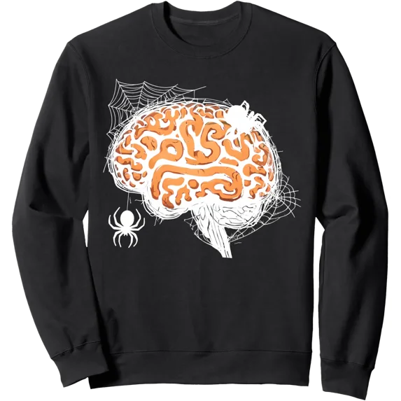 Halloween Human Anatomy Brain Neurologist Spider Sweatshirt - Walmart.com