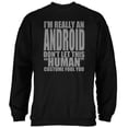 thumbnail image 1 of Halloween Human Android Costume Mens Sweatshirt Black 2XL, 1 of 1