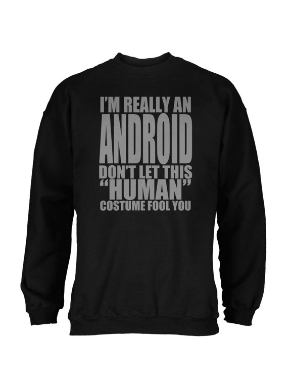 Halloween Human Android Costume Mens Sweatshirt Black SM