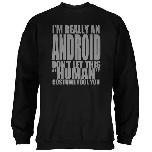 Halloween Human Android Costume Mens Sweatshirt Black SM