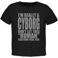 thumbnail image 1 of Halloween Human Cyborg Costume Toddler T Shirt Black 2T, 1 of 1