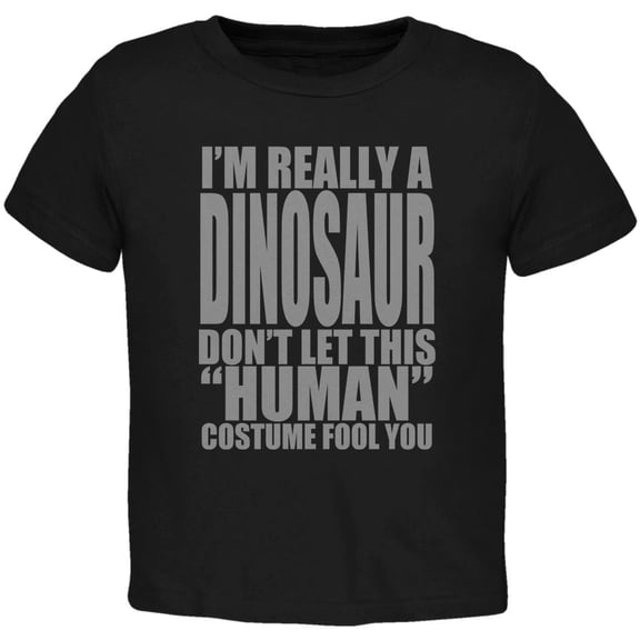 Halloween Human Dinosaur Costume Toddler T Shirt Black 4T