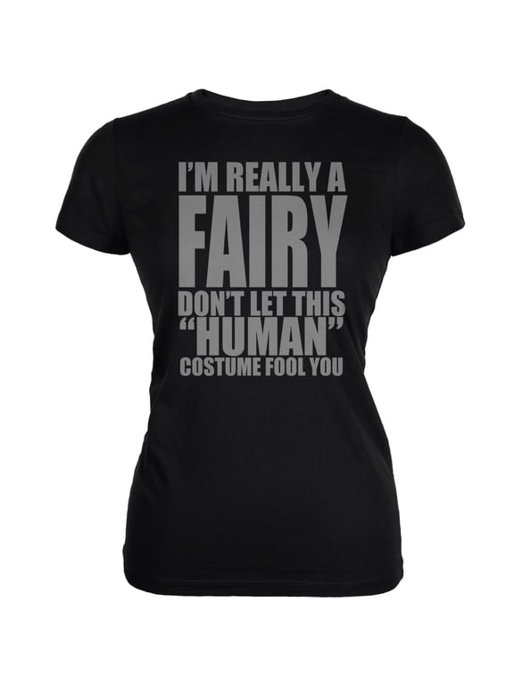 Halloween Human Fairy Costume Women's Juniors Soft T Shirt
