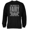 thumbnail image 1 of Halloween Human Fairy Costume Mens Sweatshirt Black LG, 1 of 1