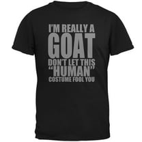 Halloween Human Goat Costume Mens T Shirt Black LG