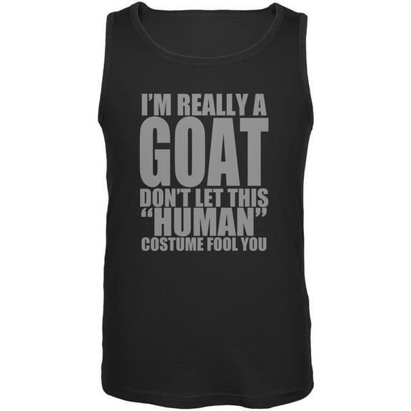 Halloween Human Goat Costume Mens Tank Top Black MD