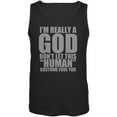 thumbnail image 1 of Halloween Human God Costume Black Adult Tank Top, 1 of 1