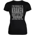 thumbnail image 1 of Halloween Human Kraken Costume Juniors Soft T Shirt Black MD, 1 of 1