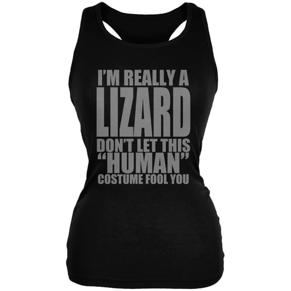 Halloween Human Lizard Costume Juniors Soft Tank Top Black MD