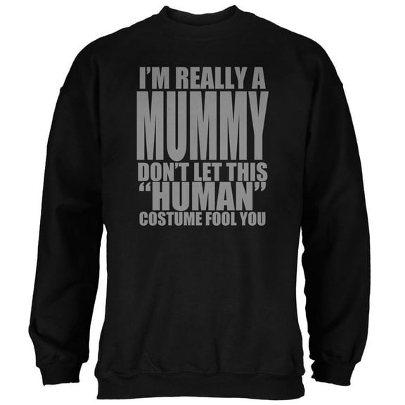 Halloween Human Mummy Costume Mens Sweatshirt Black MD