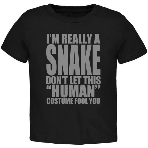 Halloween Human Snake Costume Toddler T Shirt Black 3T