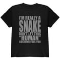 thumbnail image 1 of Halloween Human Snake Costume Youth T Shirt Black YLG, 1 of 1