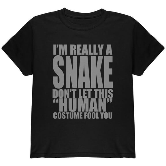 Halloween Human Snake Costume Youth T Shirt Black YLG