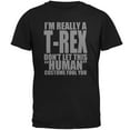 thumbnail image 1 of Halloween Human T-Rex Costume Mens T Shirt Black LG, 1 of 1