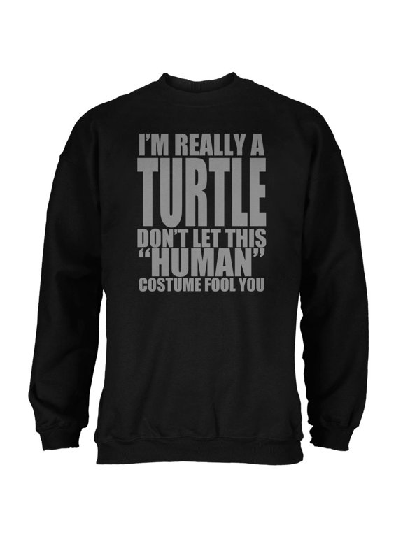 Halloween Human Turtle Costume Mens Sweatshirt