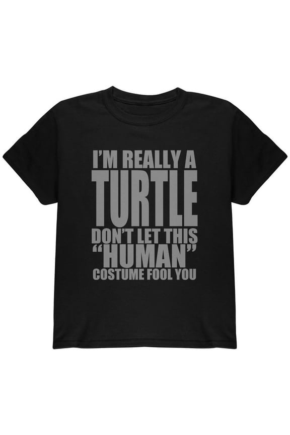 Human Turtle Costume Youth T Shirt Black YSM