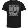 thumbnail image 1 of Halloween Human Unicorn Costume Black Adult T-Shirt - Small, 1 of 1