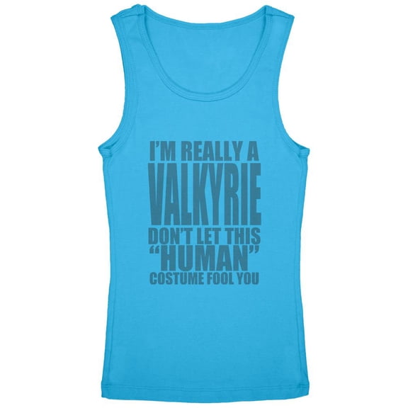Halloween Human Valkyrie Costume Youth Girls Tank Top Teal YSM