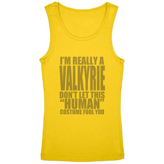 Halloween Human Valkyrie Costume Youth Girls Tank Top Yellow YLG