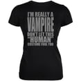 thumbnail image 1 of Halloween Human Vampire Costume Juniors Soft T Shirt Black X-LG, 1 of 1