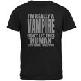 thumbnail image 1 of Halloween Human Vampire Costume Mens T Shirt, 1 of 5
