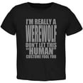 thumbnail image 1 of Halloween Human Werewolf Costume Toddler T Shirt Black 4T, 1 of 1