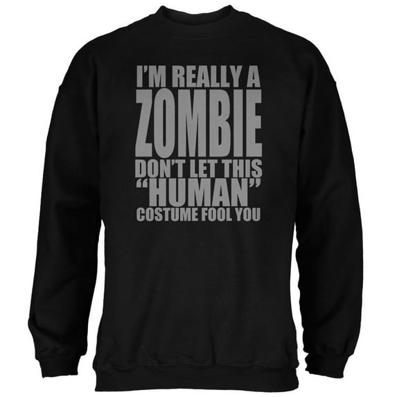 Halloween Human Zombie Costume Mens Sweatshirt