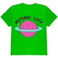 thumbnail image 1 of Halloween Humans Suck Black Text Youth T Shirt, 1 of 2