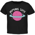 thumbnail image 1 of Halloween Humans Suck White Text Toddler T Shirt Black Toddler Size 5/6, 1 of 2