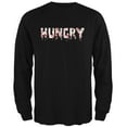 thumbnail image 1 of Halloween Hungry Zombie Pattern Mens Long Sleeve T Shirt Black 3X-LG, 1 of 1