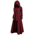 thumbnail image 1 of Halloween Hunter Jumper Hooded Dress Solid Color Jacket Loose Oversize Winter Plain Casual S-5Xl Medieval Carnival, 1 of 7