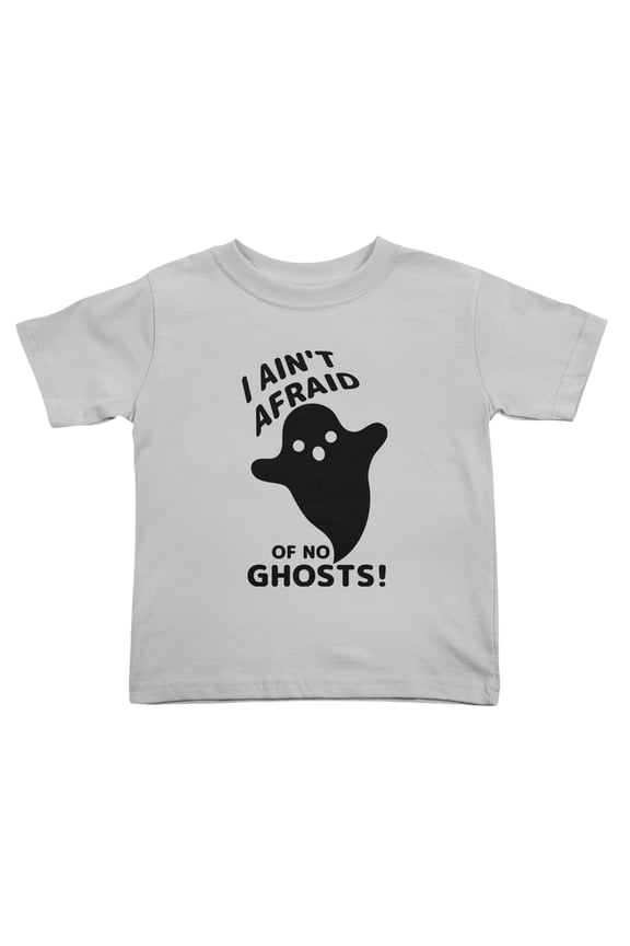 Halloween "I Ain't Afraid of No Ghosts" Cute Toddler T Shirts for Boys Girls (Gray, Youth XL)