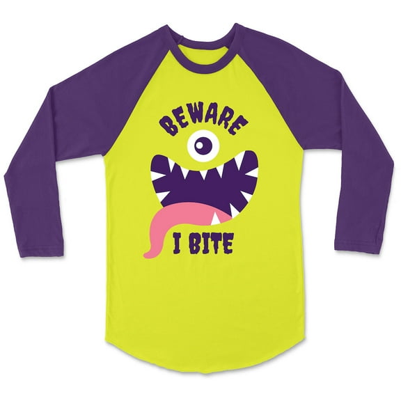 Halloween I Bite Monster Long Sleeve T-Shirt Toddler Little Boy (5T)