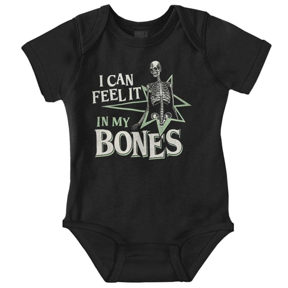 Halloween I Can Feel It In My Bones Romper Boys or Girls Infant Baby Brisco Brands NB