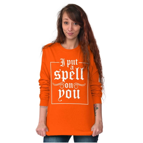 Halloween I Put A Spell On You Women's Long Sleeve T Shirt Brisco Brands 3X