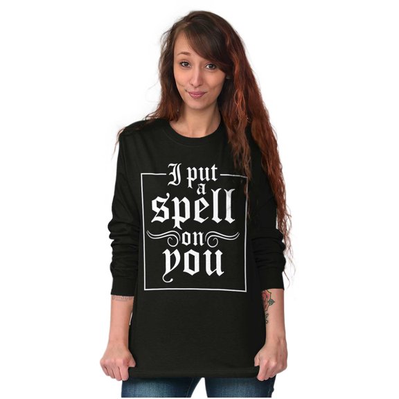 Halloween I Put A Spell On You Women's Long Sleeve T Shirt Brisco Brands X