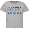 thumbnail image 1 of Halloween I'm Actually a Mermaid Toddler T Shirt Heather 3T, 1 of 2