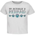 thumbnail image 1 of Halloween I'm Actually a Mermaid Toddler T Shirt White 2T, 1 of 2