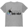 thumbnail image 1 of Halloween I'm Actually a Unicorn Youth T Shirt Heather YXL, 1 of 2