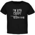 thumbnail image 1 of Halloween I'm With Creepy Black Toddler T-Shirt - 3T, 1 of 1