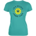 thumbnail image 1 of Halloween I'm a Delicate Feminine Flower Alien Juniors Soft T Shirt Teal X-LG, 1 of 1
