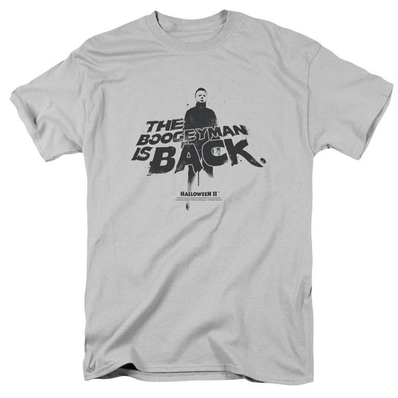 Halloween II Boogeyman S/S Adult 18/1 T-Shirt Silver