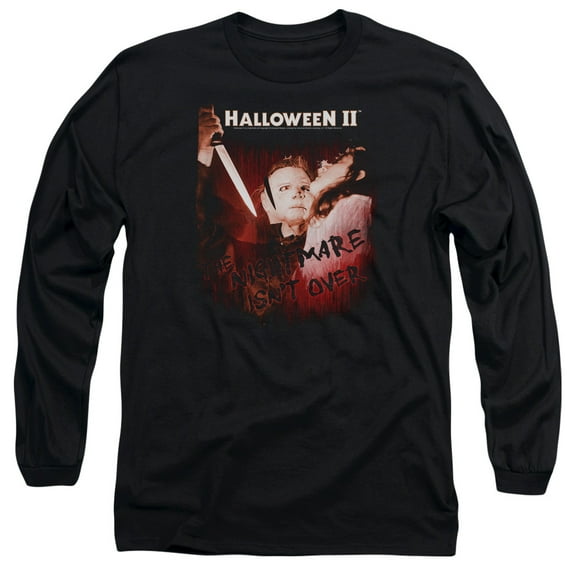 Halloween II Nightmare Long Sleeve Adult 18/1 T-Shirt Black