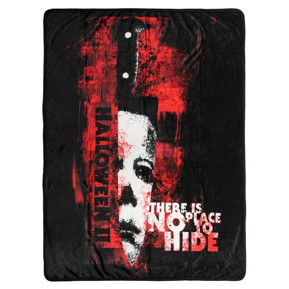 Halloween II No Place To Hide Holiday Throw Blanket 45" x 60" Soft Fleece Throw Blanket for Bed Couch