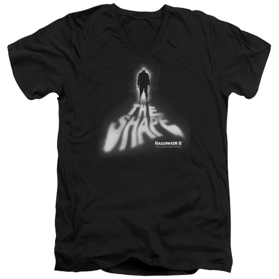 Halloween II The Shape S/S Adult V-Neck T-Shirt 30/1 Black