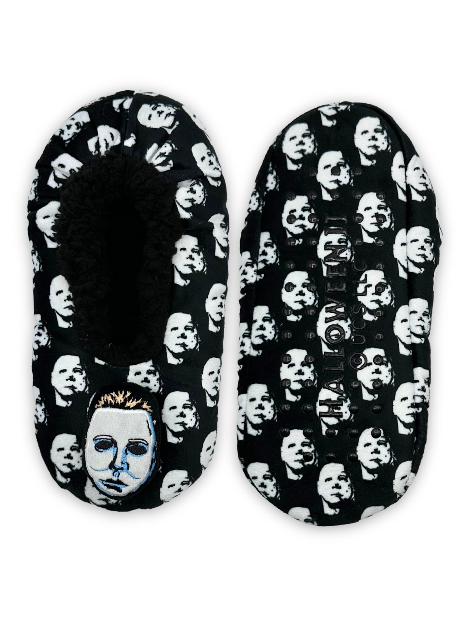 Halloween II Women's Halloween Fuzzy Babba 3D Slipper Socks, 1-Pack, Size 7-9.5