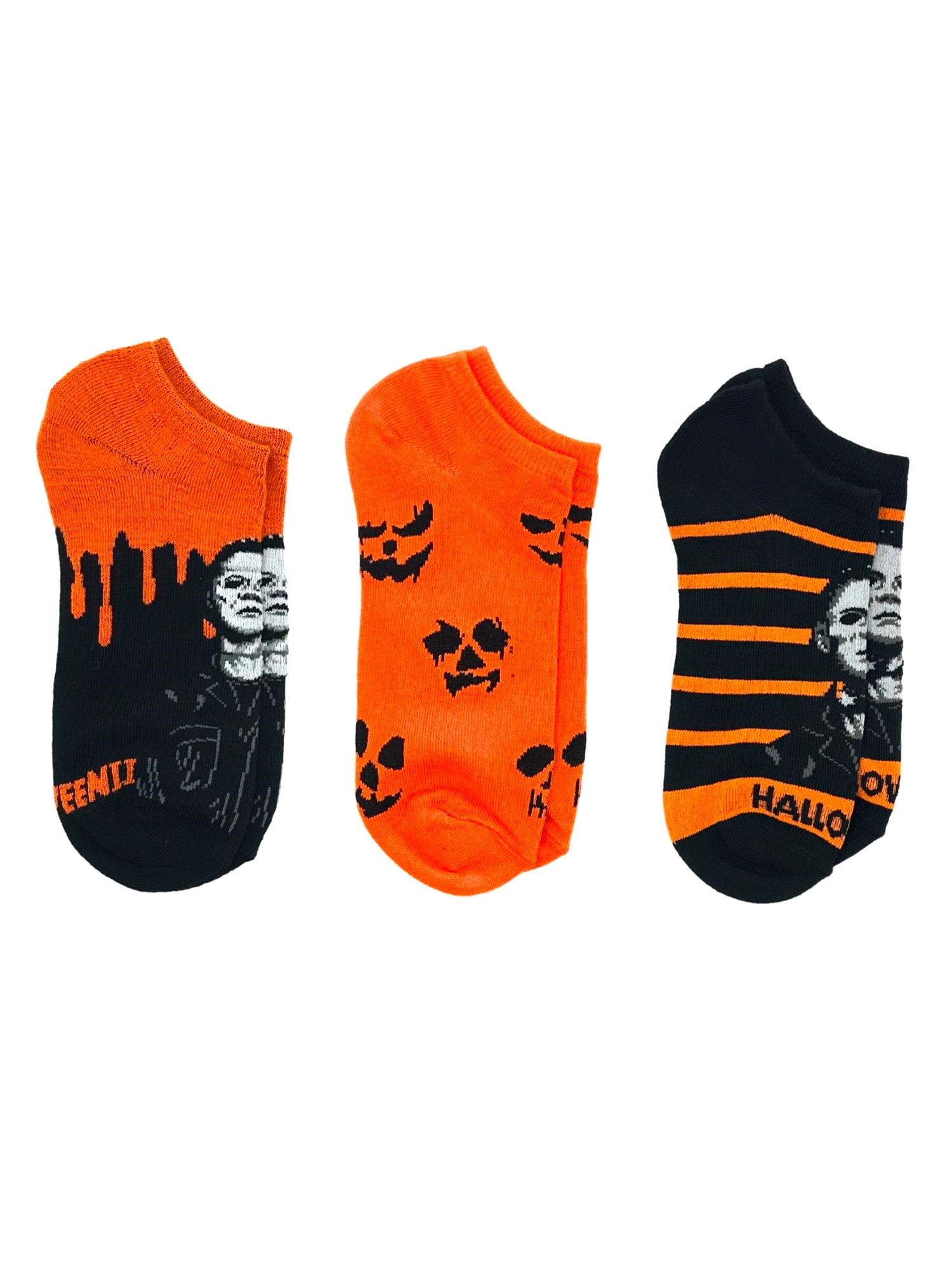 Halloween II Women's No-Show Socks, 3-Pack, Size 4-10