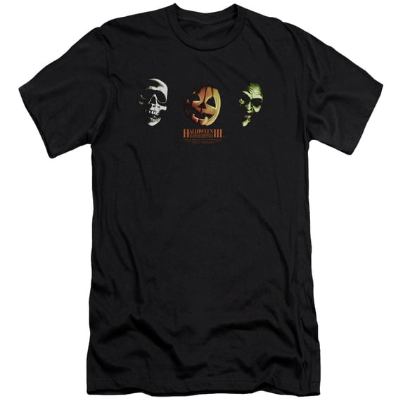Halloween III Three Masks Adult 30/1 T-Shirt Black