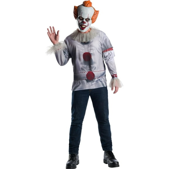 Stephen King's It Pennywise Men's Halloween Fancy-Dress Costume for Adult, One Size